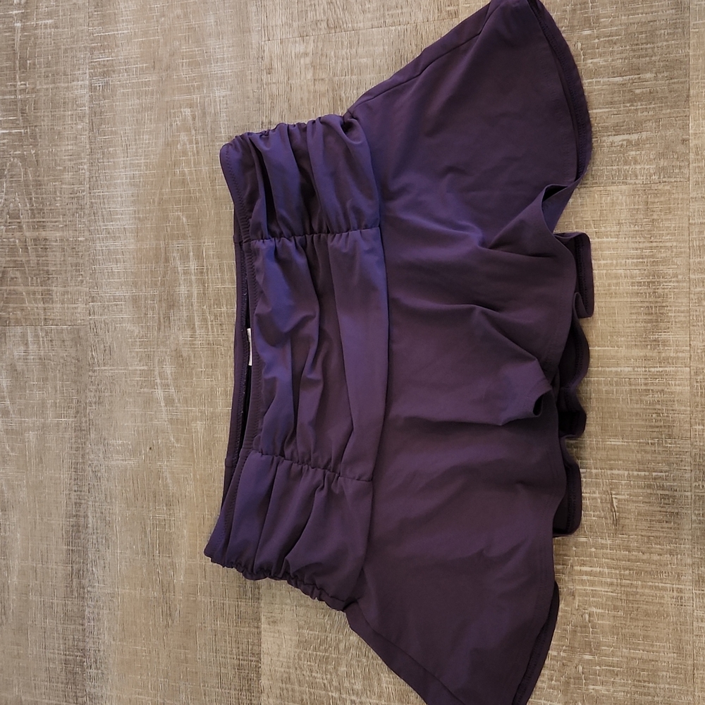 Lands End purple swim skirt